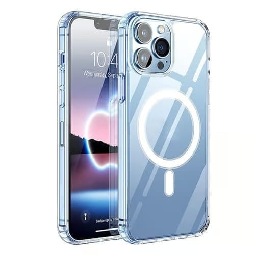 Magsafe, Magnetic Clear Phone Case For Iphone 14 Max 2022 Transparent Shockproof Cover For Mag Wireless Charging Magnet Case