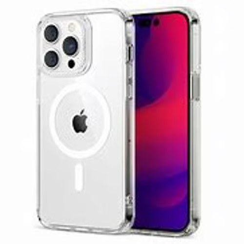 Magnetic Clear Phone Case For Iphone 15 Pro Transparent Shockproof Cover For Mag Wireless Charging Magnet Case