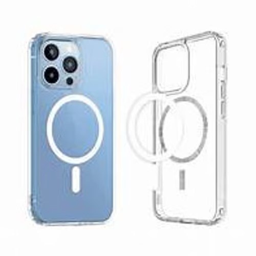Magnetic Clear Phone Case For Iphone 16 Pro Transparent Shockproof Cover For Mag Wireless Charging Magnet Case