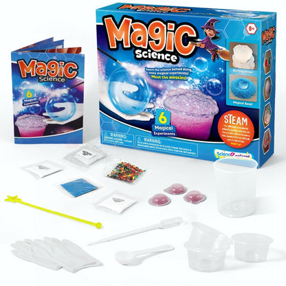Toytales, Magic Science Experiment Kit [ 6 Activities Set ] Play Sand, Bubble Making, Orbeez Water Beads, Snow, Kids Learning Toys