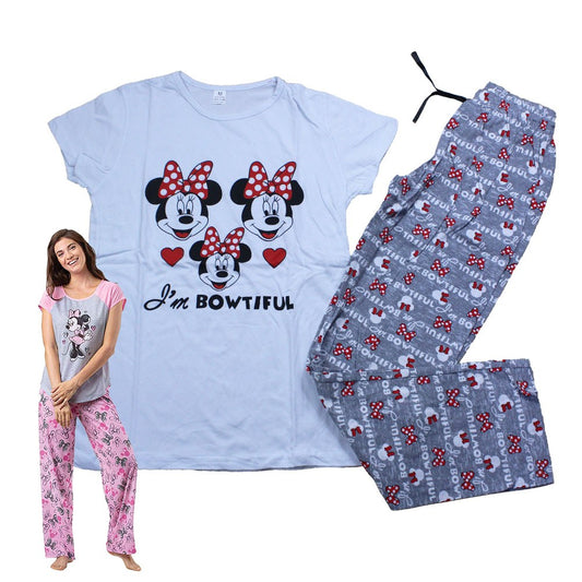 Max Lara, Women's Cotton Printed Night Suit - Bowtiful Minni Mousse, Available in Different Sizes