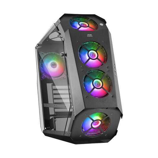 Mars, Gaming Mc51 Premium Atx Case, 5X 12Cm Argb, Remote Rf, Glass, Black