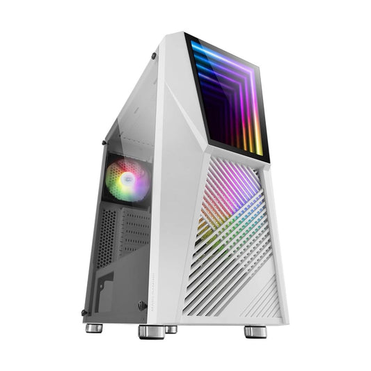 Mars, Gaming Mc777 Atx Case, 2X 120Mm Argb Fan, T. Glass, Infinity Mirror, Available in Different Colors