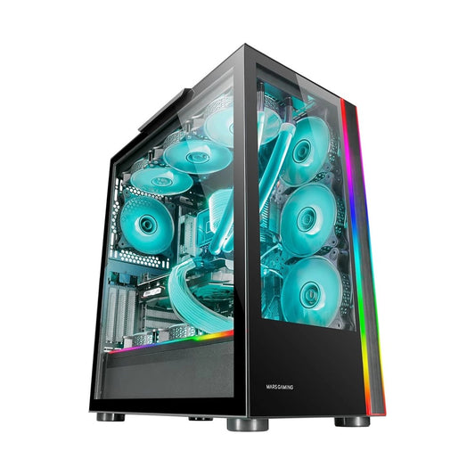 Mars, Gaming Mc-Ultra Xxl Premium Custom E-Atx Case, Argb Dual Stripes, Dual Vertical Chamber, Available in Different Colors