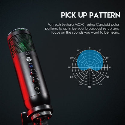 Fantech, Leviosa Mcx01 Professional Rgb Condenser - Usb Microphone