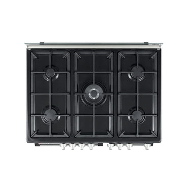 Meireles 90x60cm With Bottle Compartment, 5 Gas Burners - [Cast Iron Black], MEI-G5006BL