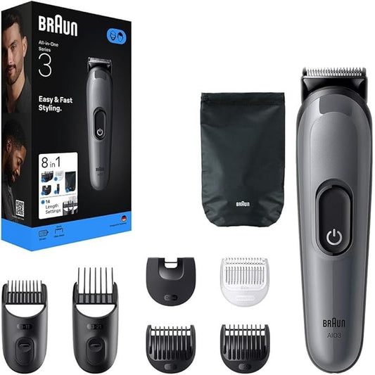 Braun, AIO 3540 All-in-One Series 3, 8in1 Grooming Kit, Ultra Sharp Blade