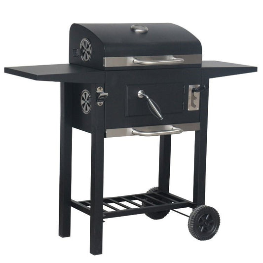 Pro Barbecue, Charcoal Grill And Smoker, 3 Grilling Levels , Thermometer 109Cm + Cover, Dimension (Wxdxh) 109X40X95 Cm