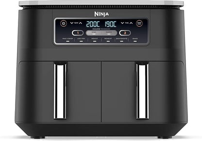 Ninja, Foodi Dual Zone Digital Air Fryer, 2 Drawers, 7.6L, 6-In-1, Uses No Oil, Air Fry, Af300