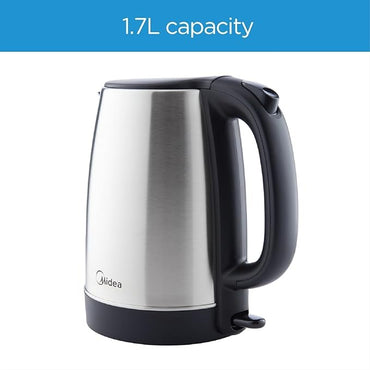 Midea, 1.7L Stainless Steel Electric Kettle, 2200W Cordless 360?