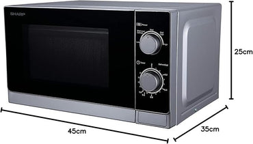 Sharp, 20 Liter 800 Watts Black Finished Door Microwave Oven