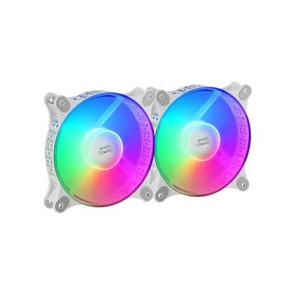 Mars, Gaming Mfduo 12Cm 2Xfan Kit, Frgb, Fdb Bearing, Ultra-Silent, 3Pin+4Pin, Available in Different Colors