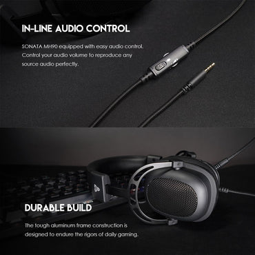 Fantech, Mh90 Sonata Gaming Headset, Detachable Microphone, Crystal-Clear & Powerful Sound