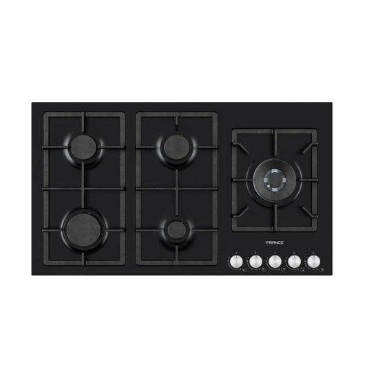 France Hob Glass 5 Direct Flame Burners [Black], FRN-VL905VRIQ