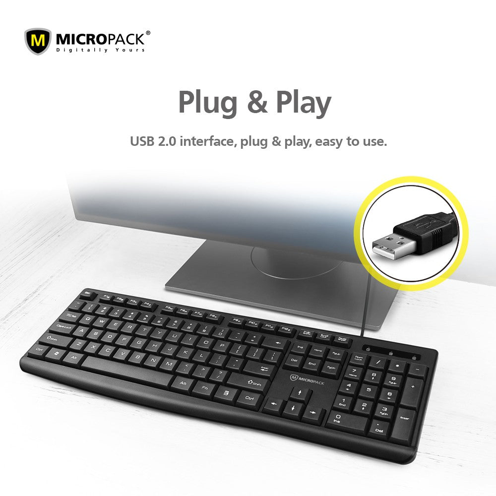 Micropack, K-206 Compact Wired Keyboard