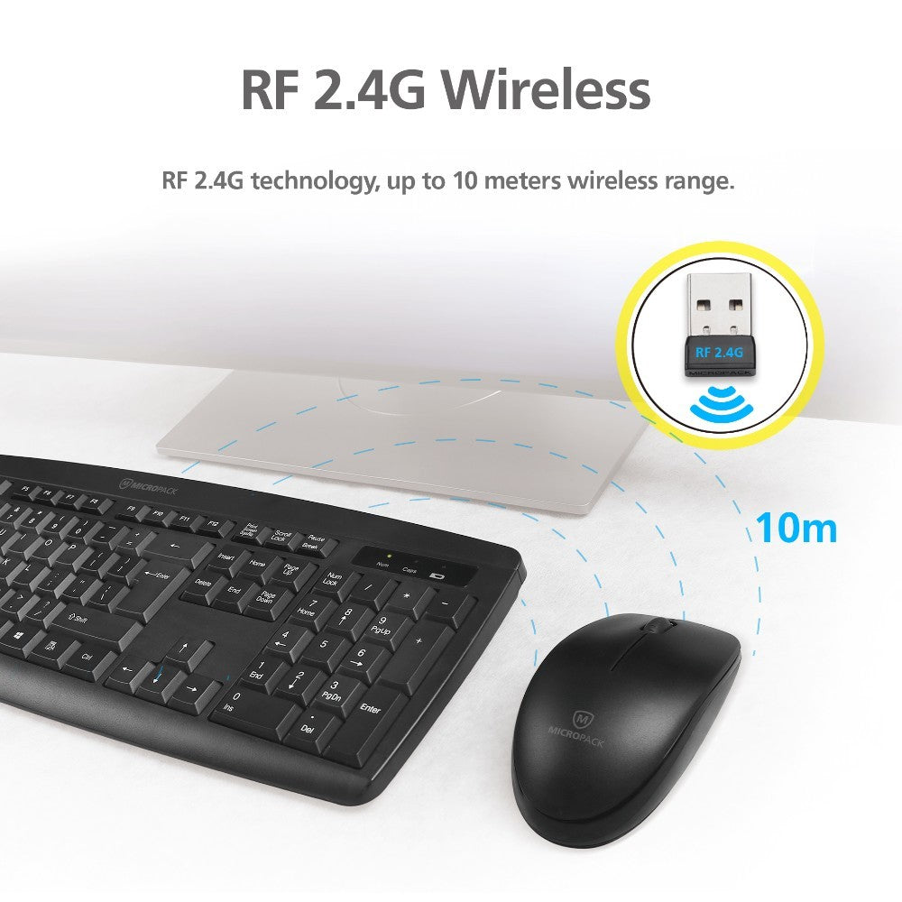 Micropack, Km-203W Classic Wireless Combo Keyboard & Mouse