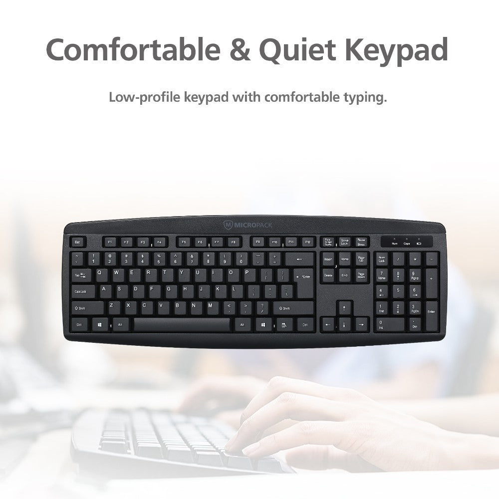 Micropack, Km-203W Classic Wireless Combo Keyboard & Mouse