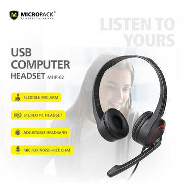 Micropack, Mhp-02 Chat & Stereo Usb Computer Headset