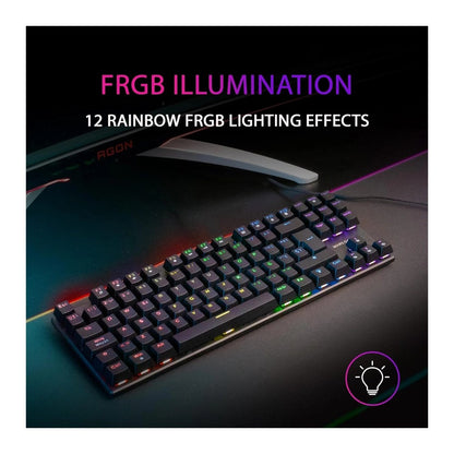 Mars, Gaming Mk80 Mechanical Tkl Keyboard, Frgb Chroma, Anti-Dust Red, Us, Available in Different Colors