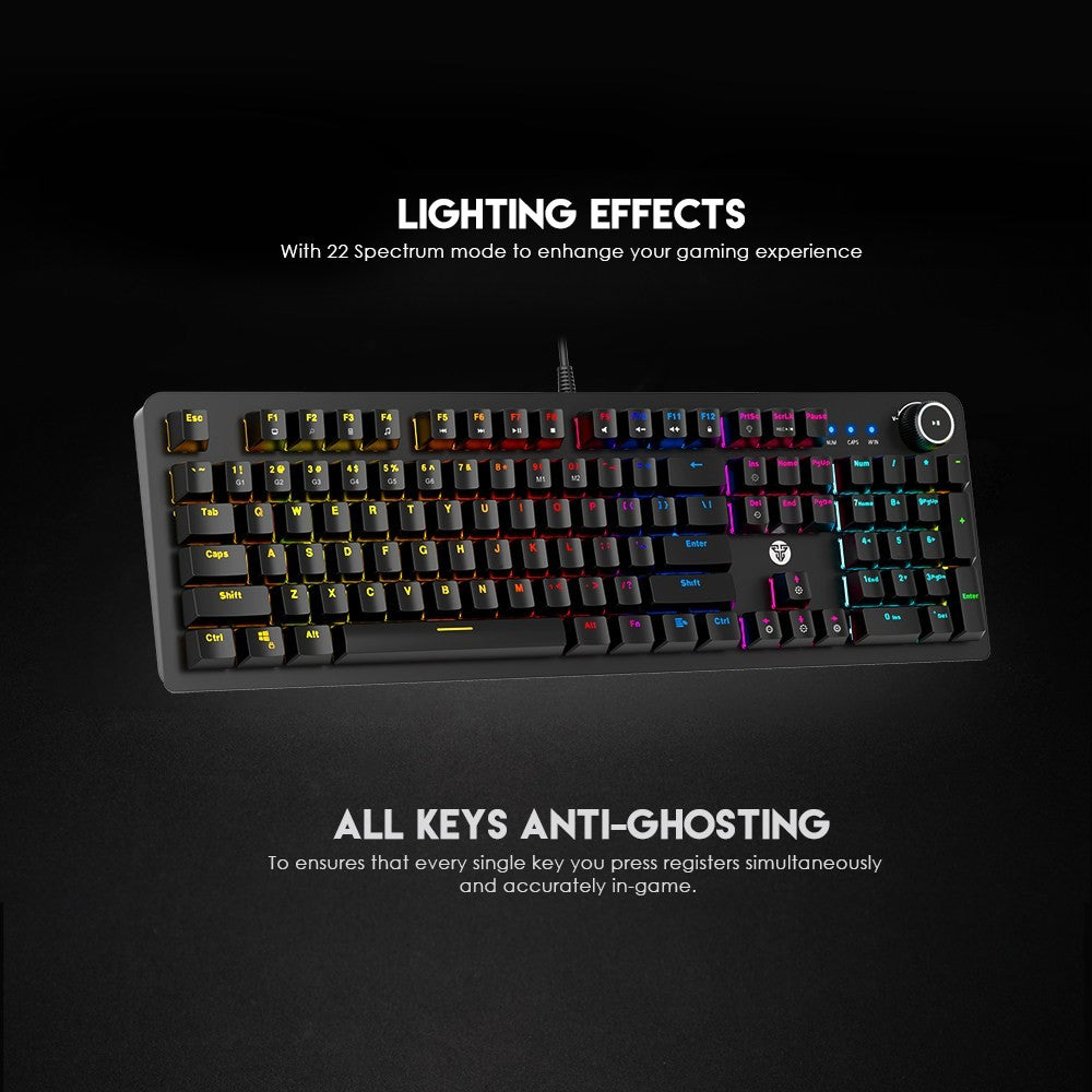 Fantech, Mk853 Maxpower Rgb Mechanical Gaming Keyboard (White Space Edition)
