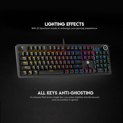 Fantech, Mk853 Maxpower Rgb Mechanical Gaming Keyboard (White Space Edition)