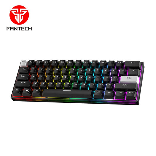 Fantech, Mk857 Maxfit61 Rgb Bluetooth, Wireless And Wired Mechanical Gaming Keyboard (Black)