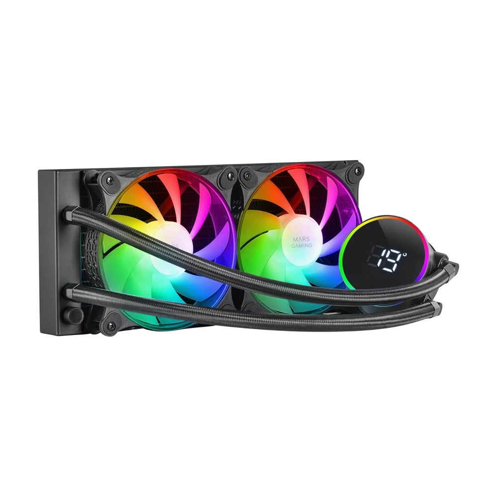 Mars, Gaming Ml-Lcd240, Watercooling Aio 500W Tdp, 2X Fdb Argb Fans, Lcd Temperature Display, Black
