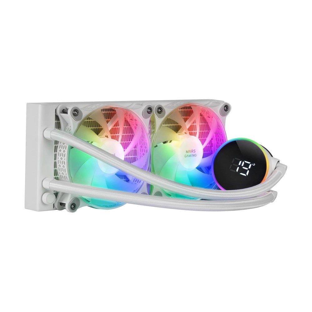 Mars, Gaming Ml-Lcd240, Watercooling Aio 500W Tdp, 2X Fdb Argb Fans, Lcd Temperature Display, White