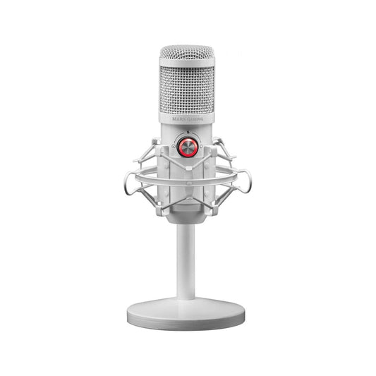 Mars, Gaming Mmicx Pro Studio Microphone, Dual Condenser, 96Khz, Antiv, Usb, White