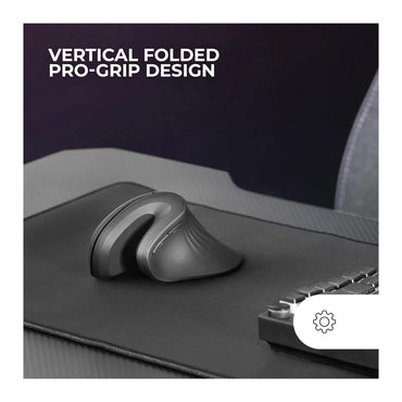 Mars, Gaming Mmw-Ergopro, Vertical Ergonomic Wireless Mouse, Folded Design, 3200Dpi Optical Sensor, Huano Switches, Black