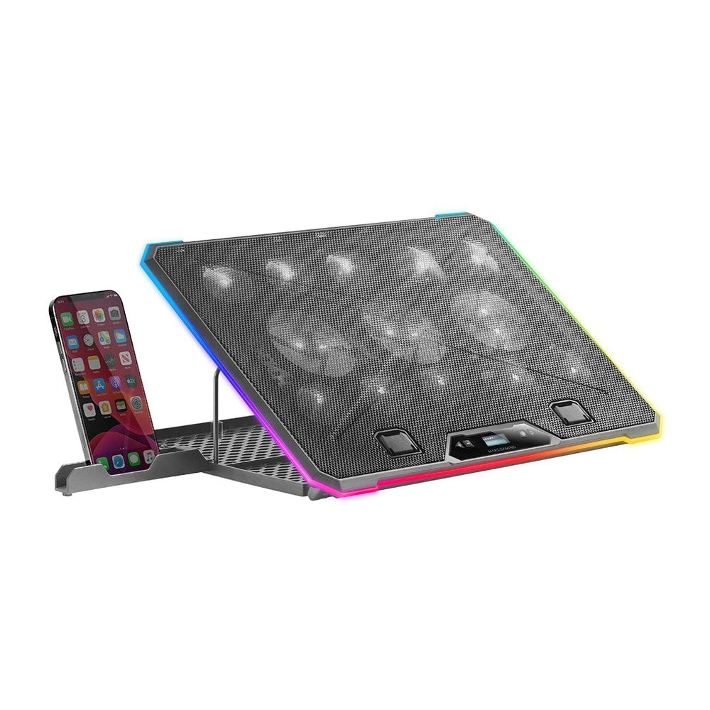 Mars, Gaming Mnbc13, Argb Notebook Cooler & Stand, 13X Fans, Lcd Control Screen, Phone Holder, Up To 17', Available in Different Colors