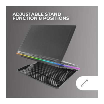 Mars, Gaming Mnbc13, Argb Notebook Cooler & Stand, 13X Fans, Lcd Control Screen, Phone Holder, Up To 17', Available in Different Colors