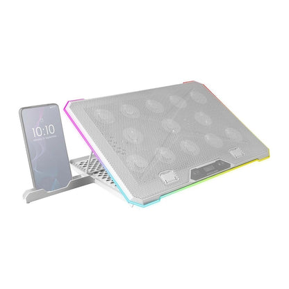 Mars, Gaming Mnbc13, Argb Notebook Cooler & Stand, 13X Fans, Lcd Control Screen, Phone Holder, Up To 17', Available in Different Colors