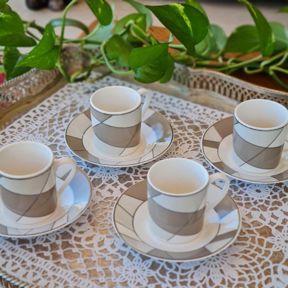 La Perla, New Bone China Coffee 6 Cups 90Cc With Saucers In Gift Box