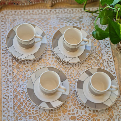 La Perla, New Bone China Coffee 6 Cups 90Cc With Saucers In Gift Box