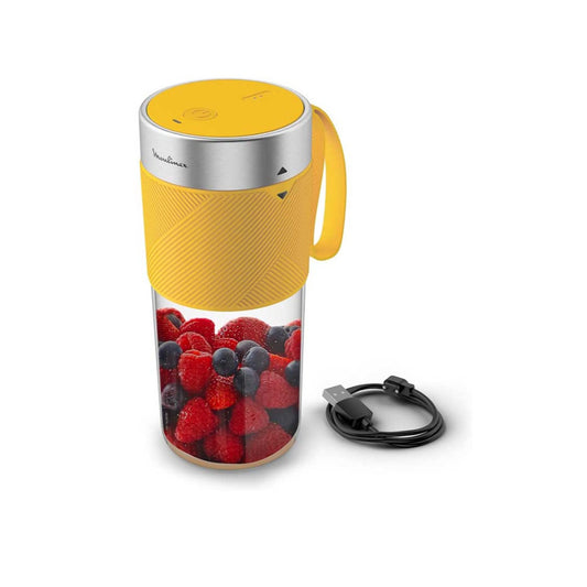 Moulinex Light Mix, Cordless Personal Blender, 2 Stainless Steel Blades, 0.3L Yellow, MOU-LM1C0210