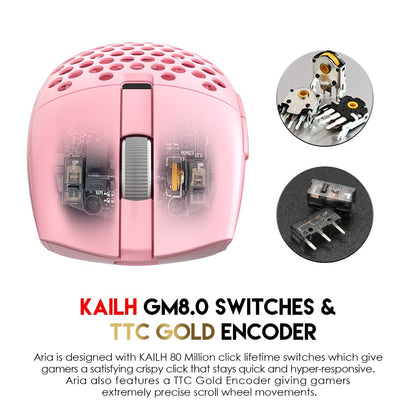 Fantech, Xd7 Aria Go, 3 Mode Connection Wired, Bluettoth & Wireless, 26000Dpi, Ultra Light Weight, Built-In Rechargeable Battery, Pro Gaming Mouse
