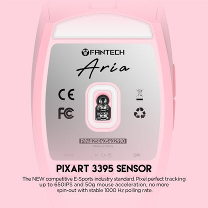Fantech, Xd7 Aria Go, 3 Mode Connection Wired, Bluettoth & Wireless, 26000Dpi, Ultra Light Weight, Built-In Rechargeable Battery, Pro Gaming Mouse