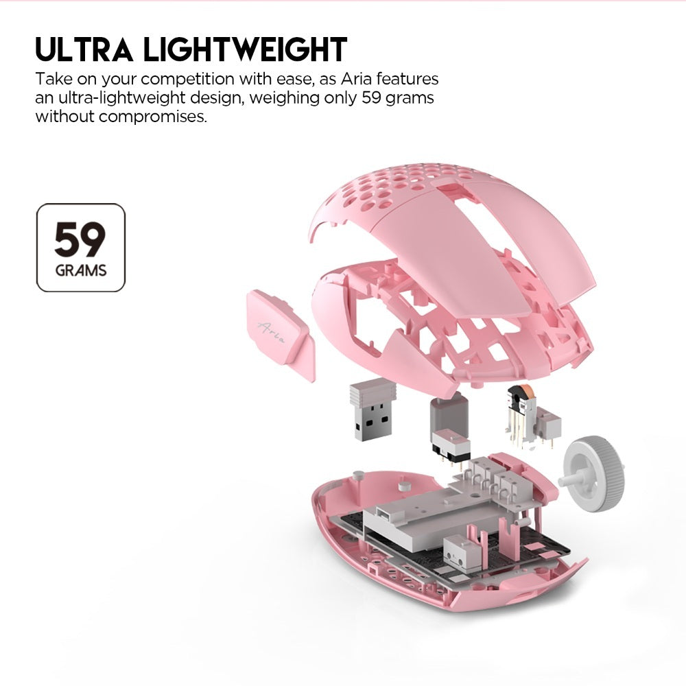 Fantech, Xd7 Aria Go, 3 Mode Connection Wired, Bluettoth & Wireless, 26000Dpi, Ultra Light Weight, Built-In Rechargeable Battery, Pro Gaming Mouse