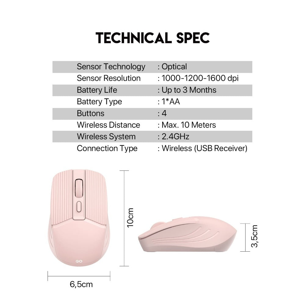 Fantech, W605 Go: Reliable Wireless Mouse For Home And Office