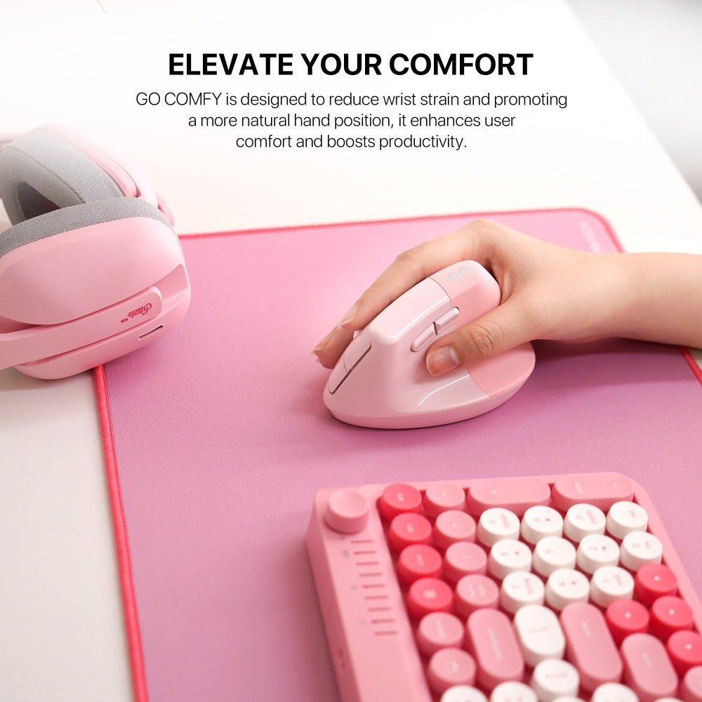 Fantech, W195R Go Comfy, Vertical Mouse, Dual Mode Bluetooth & Wireless, Silent Click