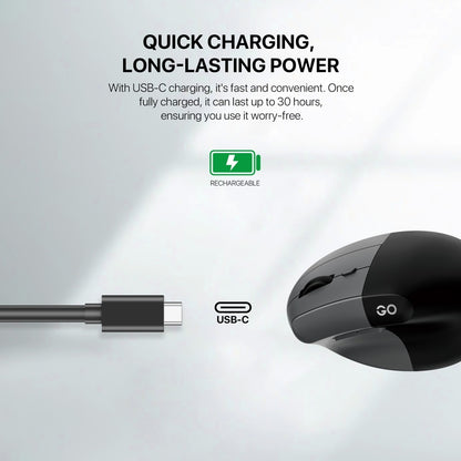 Fantech, W195R Go Comfy, Vertical Mouse, Dual Mode Bluetooth & Wireless, Silent Click