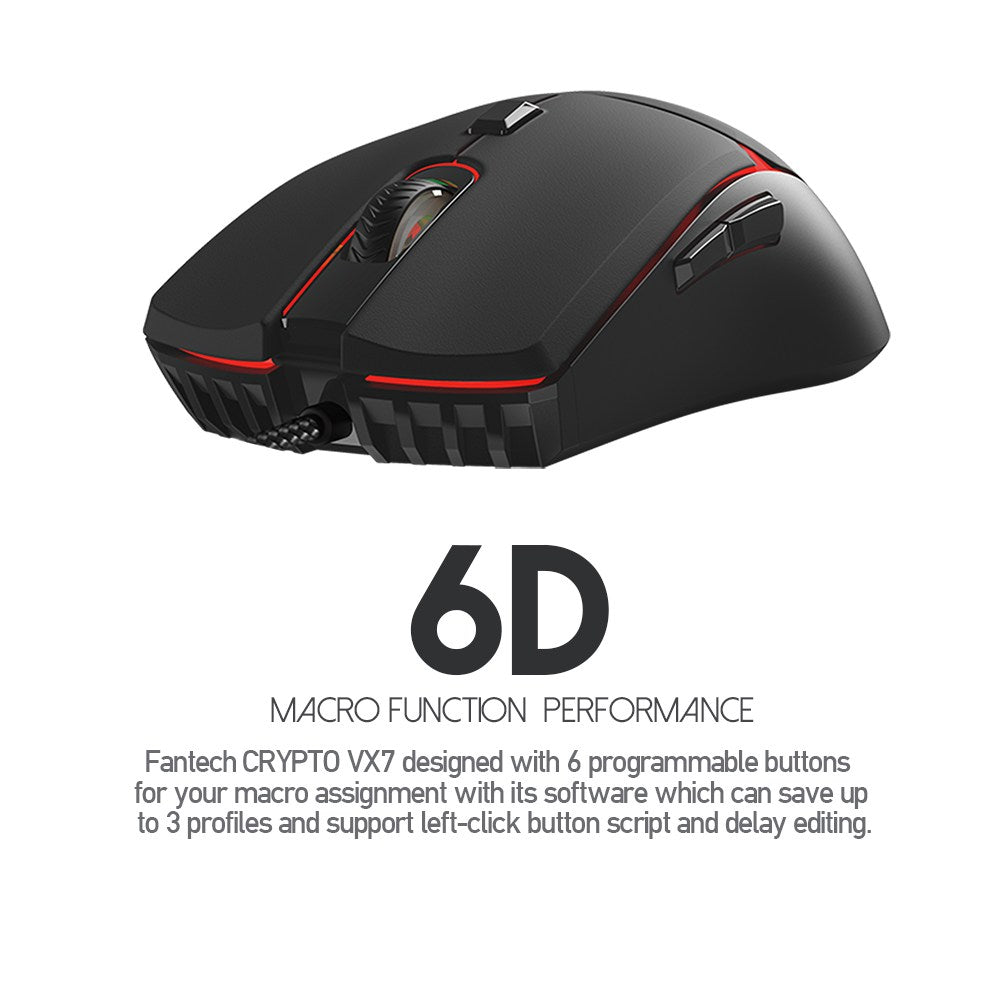 Fantech, Vx7 Crypto Rgb Gaming Mouse