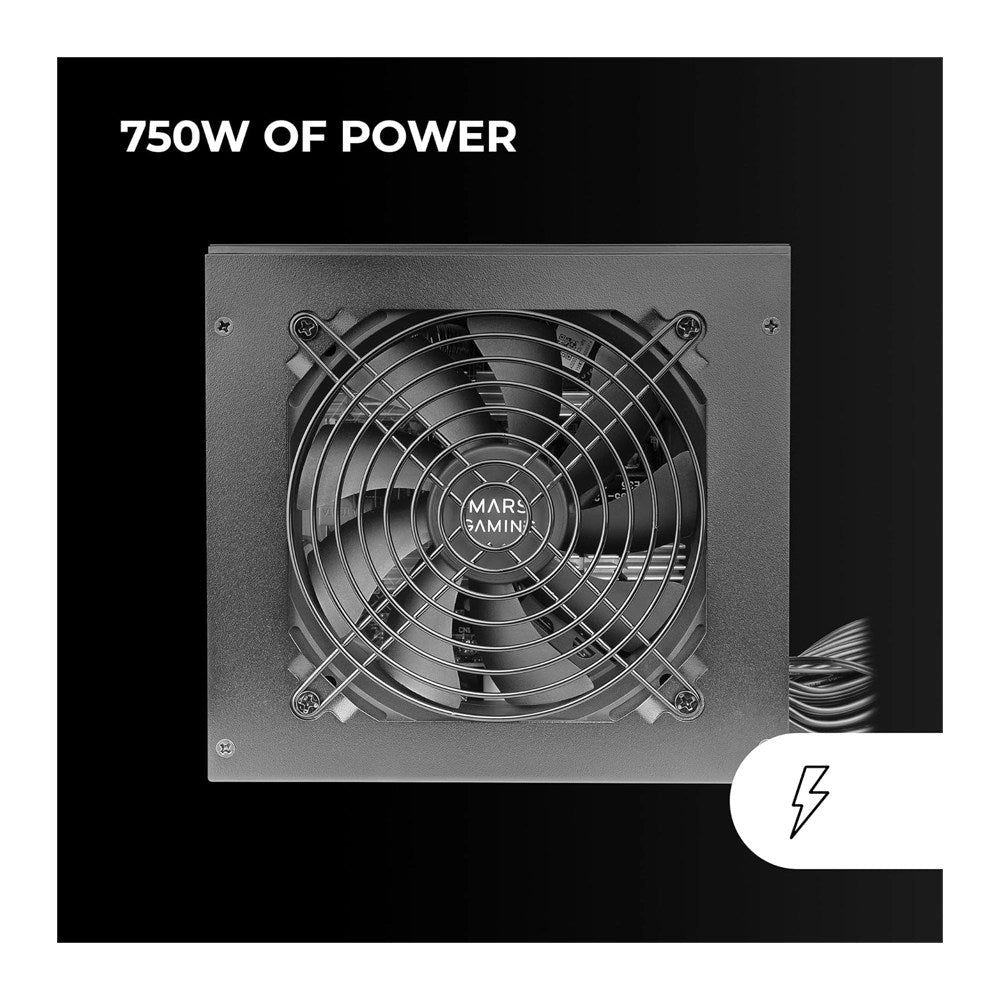Mars, Gaming Mpb 750S, Argb 750W Atx Psu, 80Plus Bronze 230V +90%, Ai-Rpm Ultra Silent, Smd And Dc-Dc Tech, Argb Mb Control, 6 Years Warranty