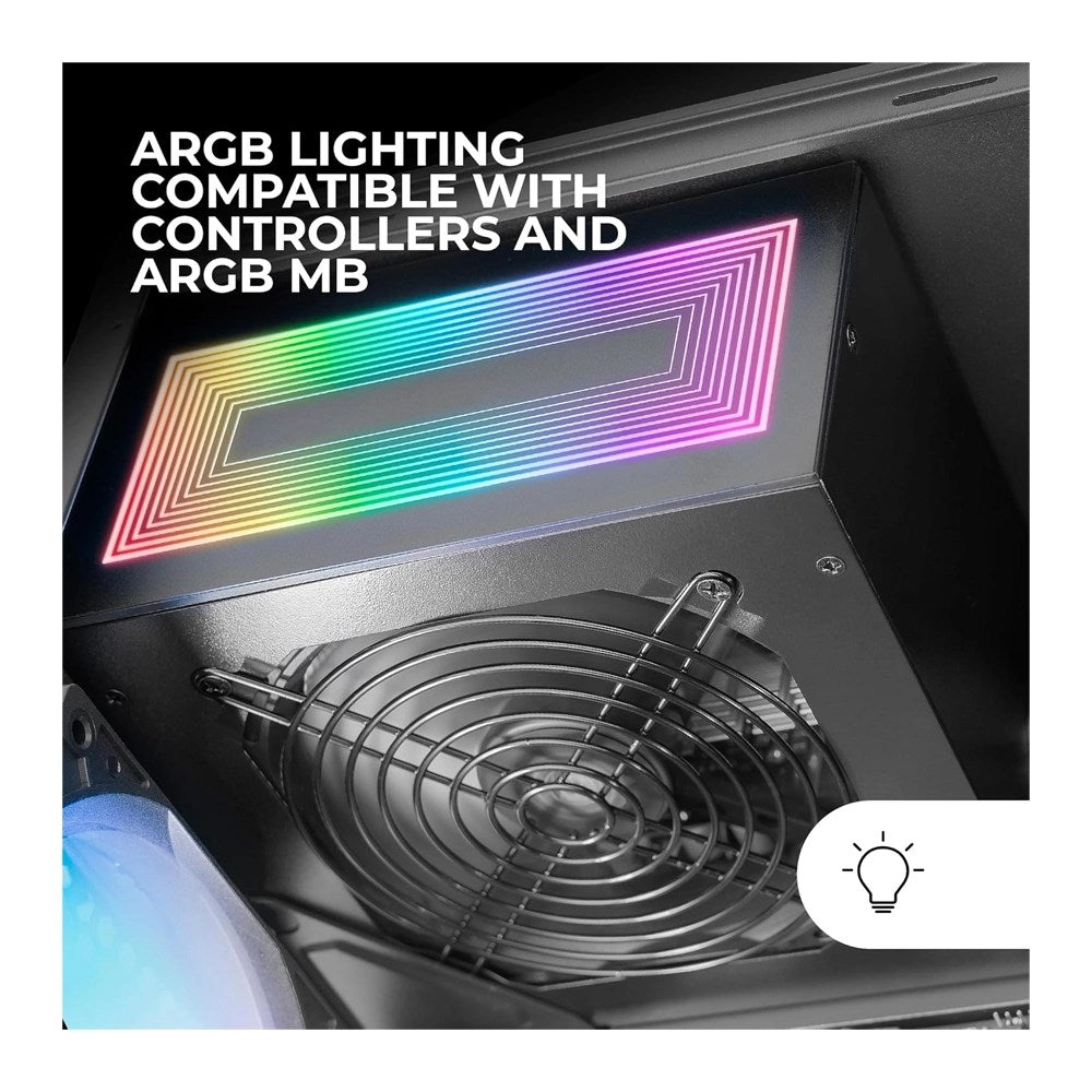 Mars, Gaming Mpb 750S, Argb 750W Atx Psu, 80Plus Bronze 230V +90%, Ai-Rpm Ultra Silent, Smd And Dc-Dc Tech, Argb Mb Control, 6 Years Warranty