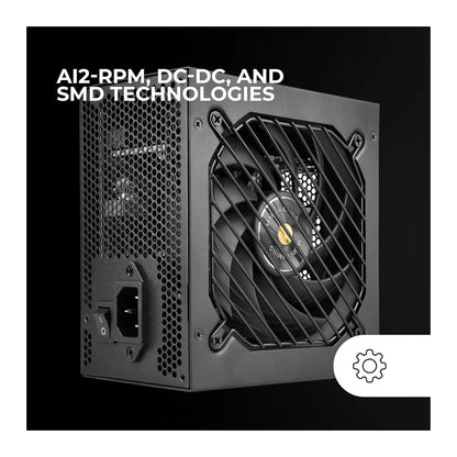 Mars, Gaming Mpb750Si, 750W Psu, Dc-Dc & Smd Tech, 80Plus Bronze, Active Pfc, Ultra Silent Ai2-Rpm & 12Cm Si Copper Fan, 7 Years Warranty