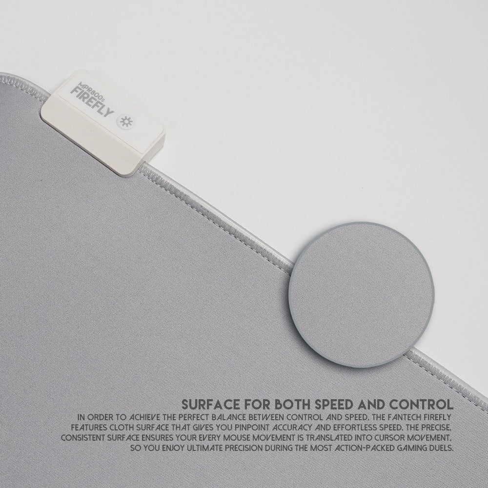 Fantech, Mpr800S Firefly Large Rgb Gaming Mouse Pad (White Space Edition)