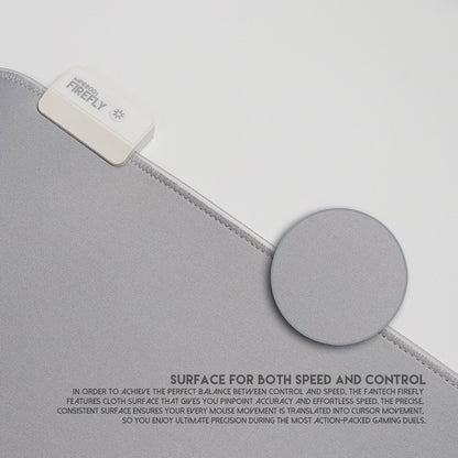Fantech, Mpr800S Firefly Large Rgb Gaming Mouse Pad (White Space Edition)