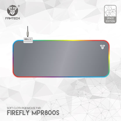 Fantech, Mpr800S Firefly Large Rgb Gaming Mouse Pad (White Space Edition)