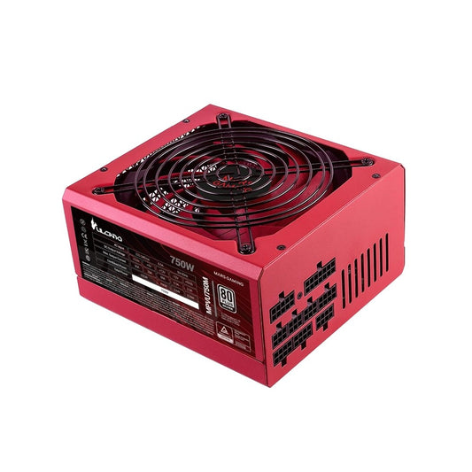 Mars, Gaming Mpvu750M, 750W Full-Modular Psu 80Plus Silver, +87% Ef, Ai-Rpm 14Cm Fan, Japanese Capacitors, 10 Years Warranty, Red